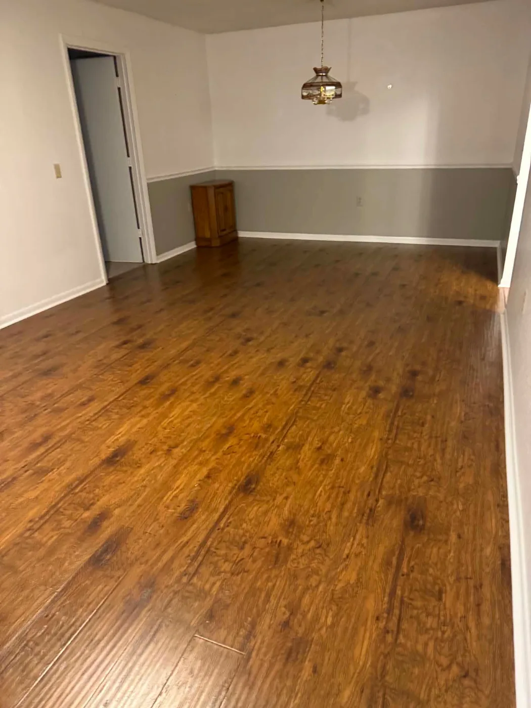 Empty renovated room cleared of debris after a post-construction cleaning in Tampa, FL
